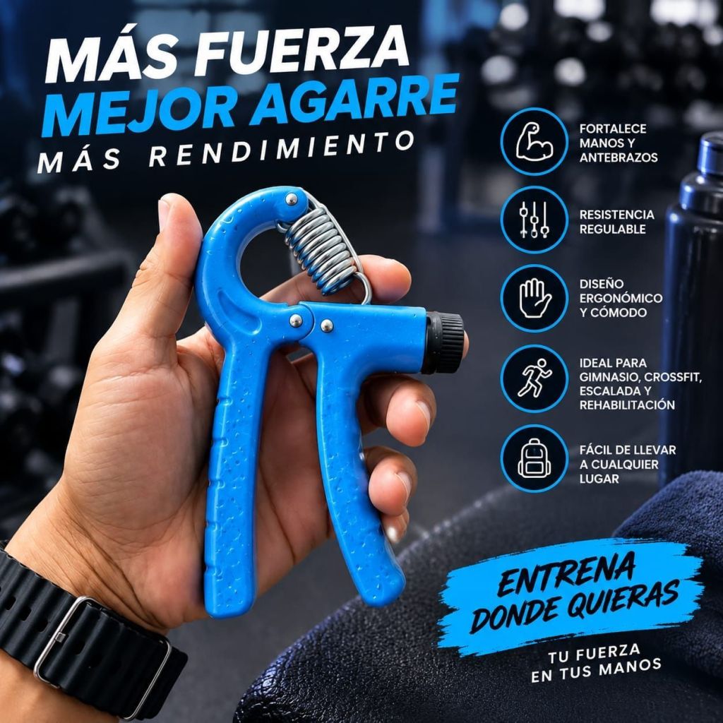 Fortalecedor de antebrazo ajustable 5 kg a 60 kg