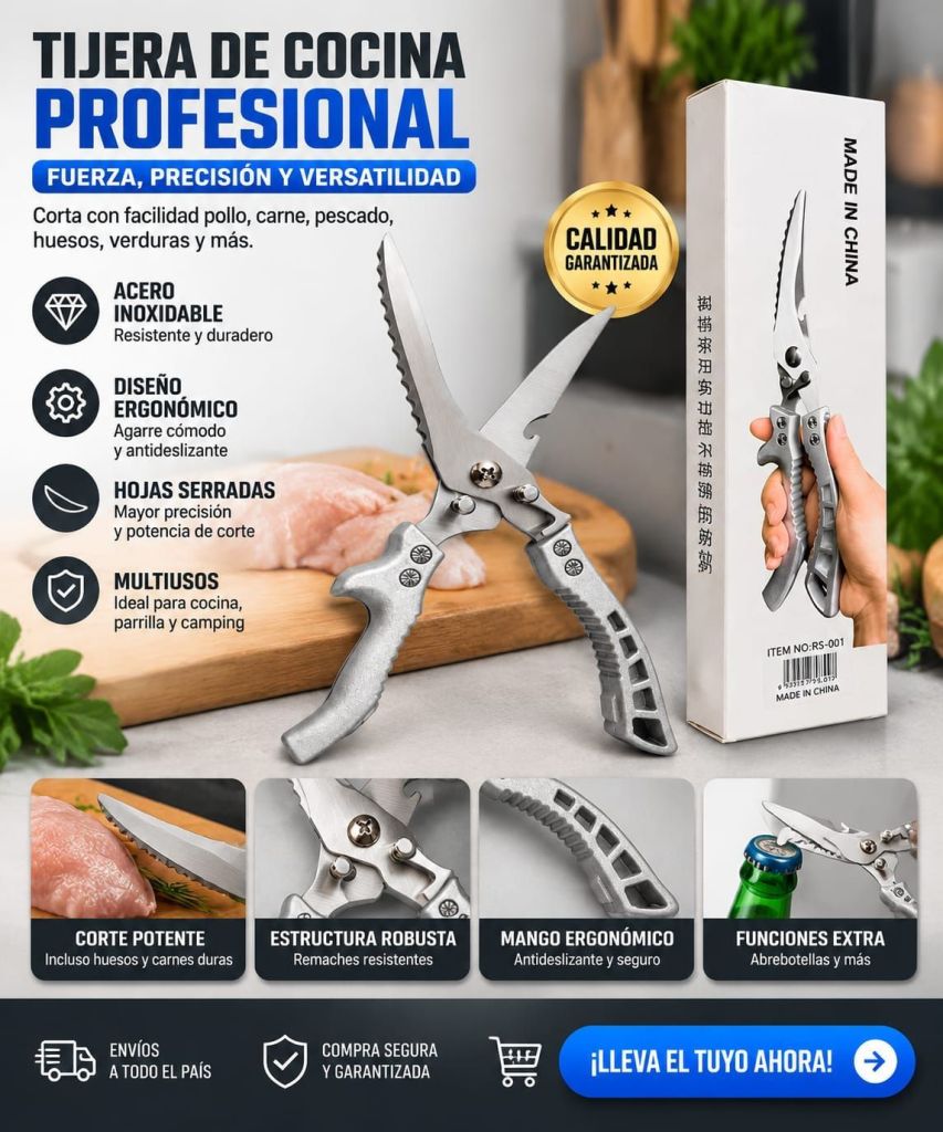 Tijera de Cocina Multifuncional Profesional