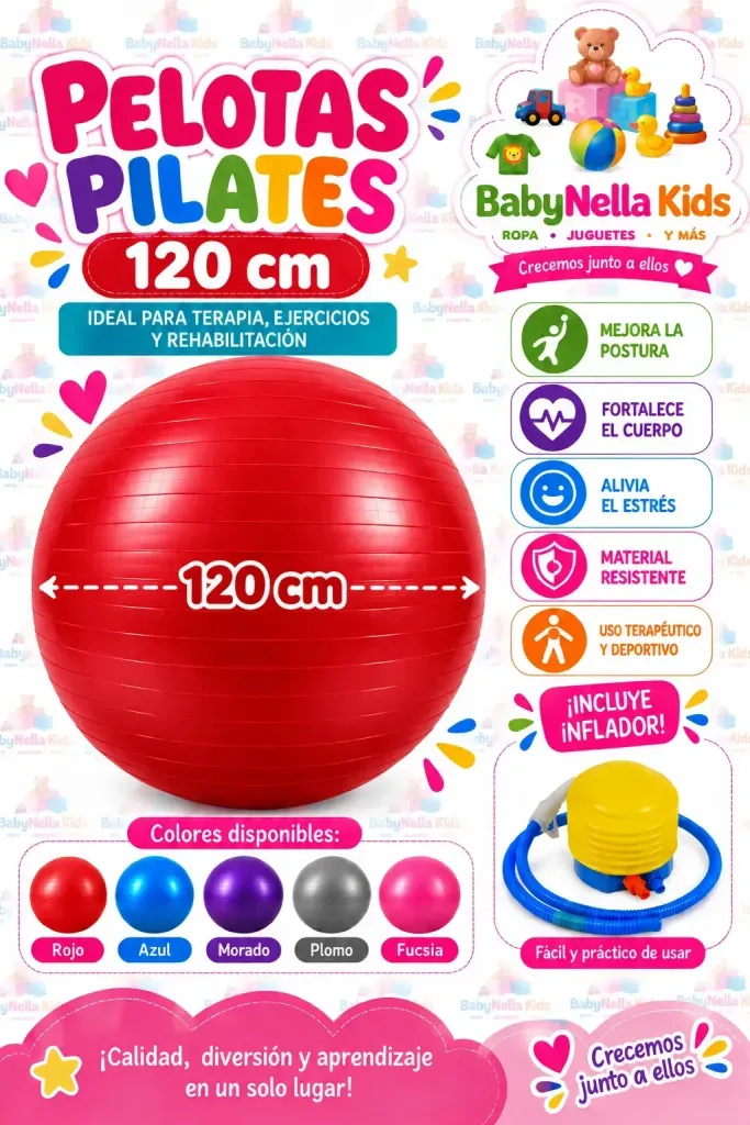 Pelota Pilates 120 cm con Inflador