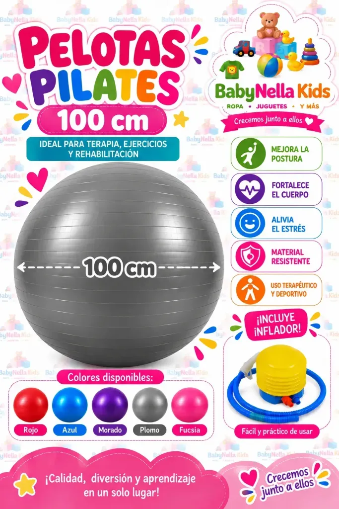 Pelota Pilates 100 cm con Inflador