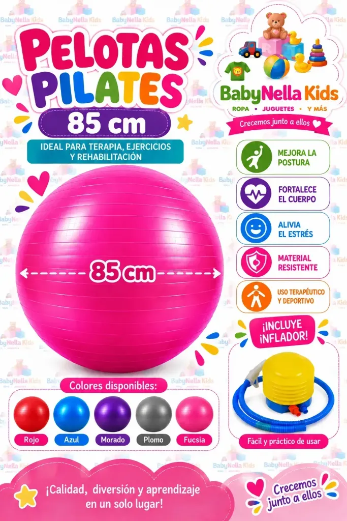 Pelota Pilates 85 cm con Inflador
