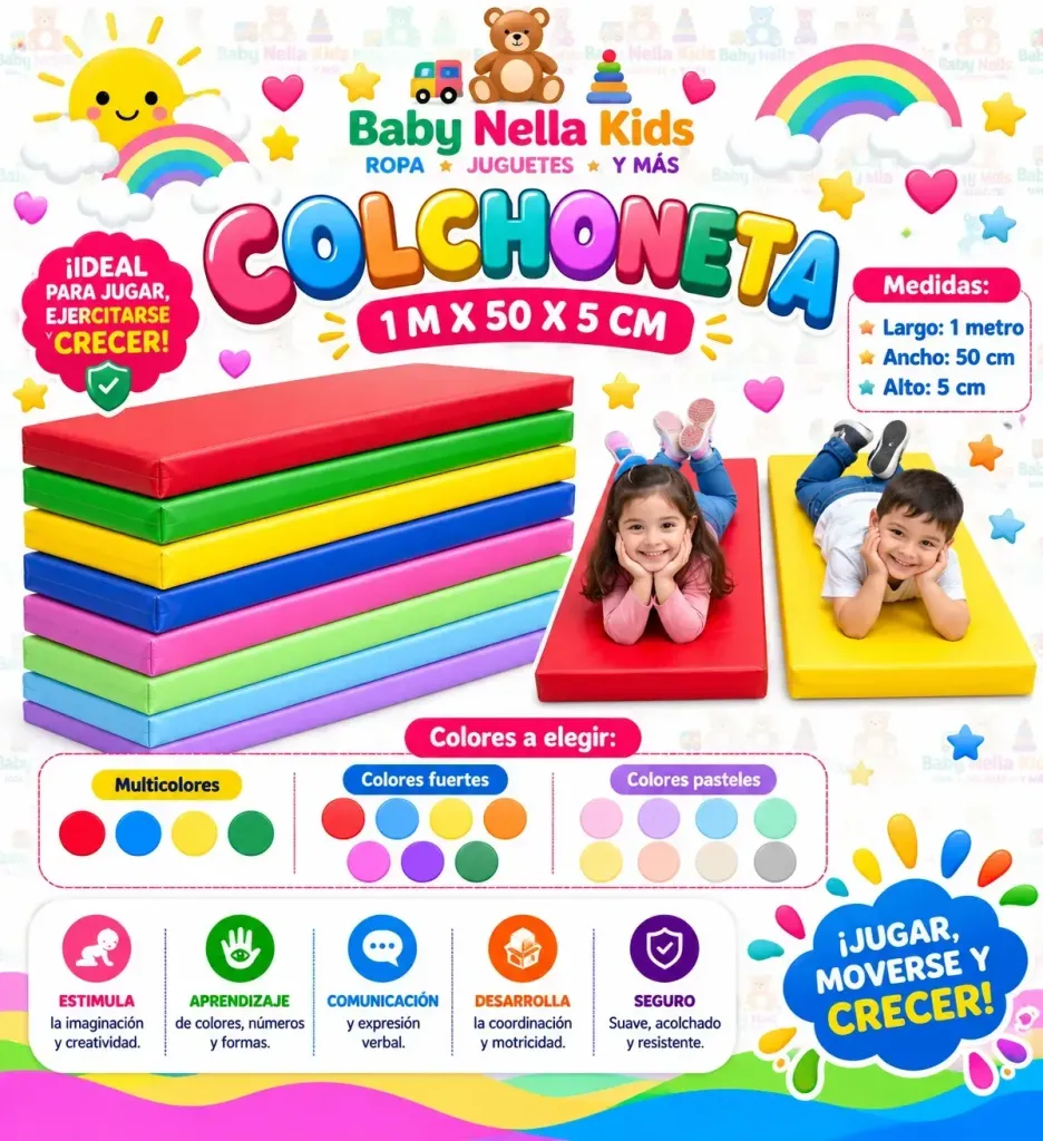 Colchoneta Infantil 1 m x 50 cm x 5 cm