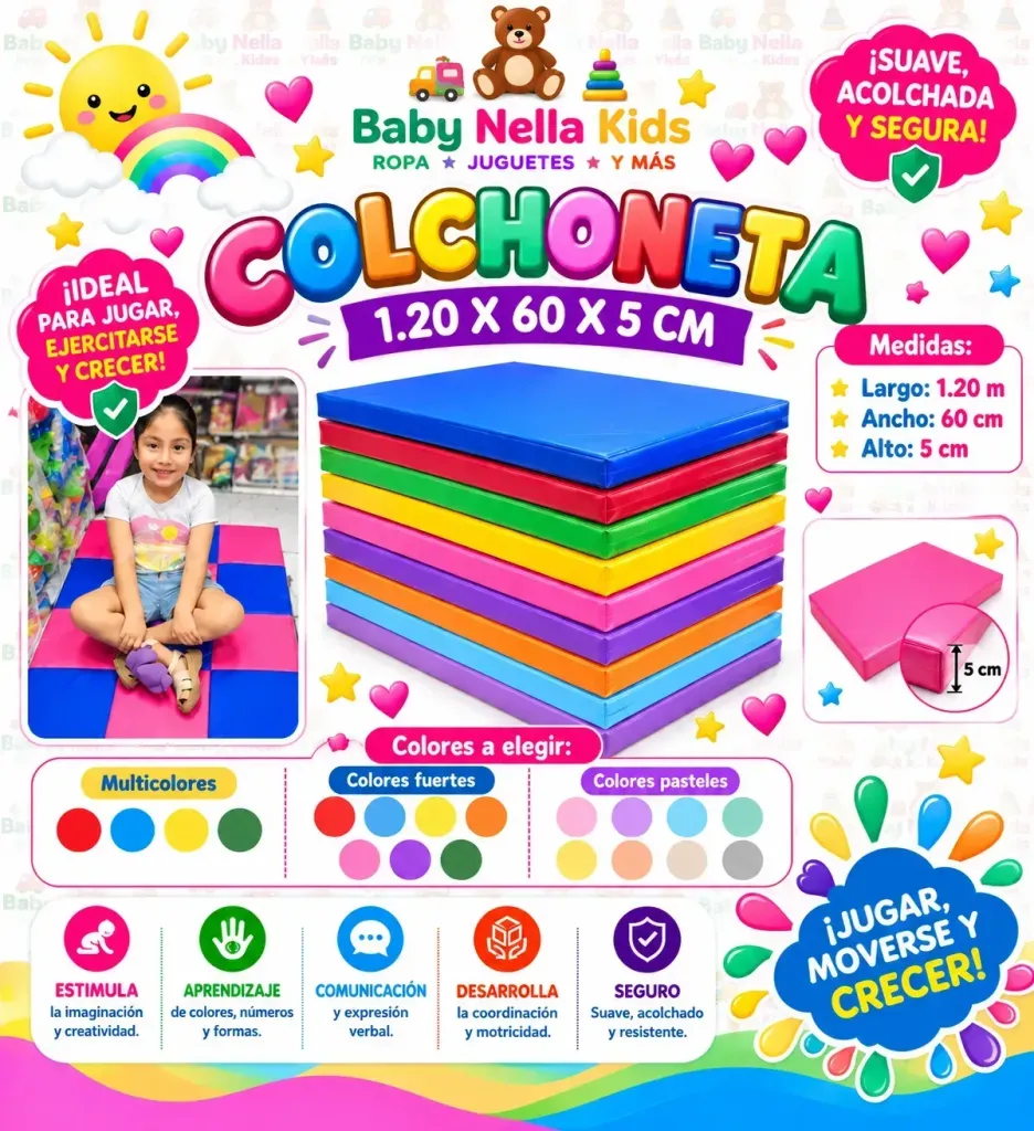 Colchoneta Infantil 1.20 x 60 cm x 5 cm
