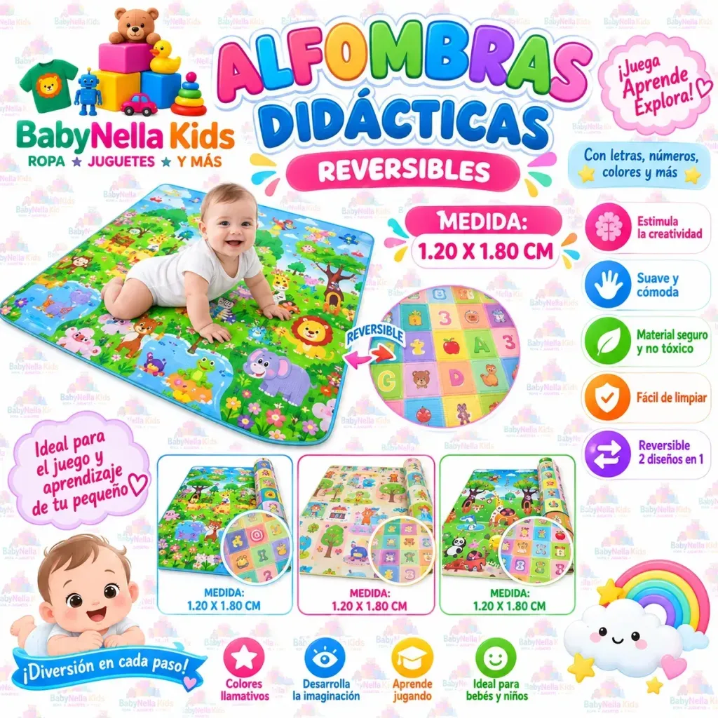 Alfombra Didáctica Reversible 1.20 x 1.80cm