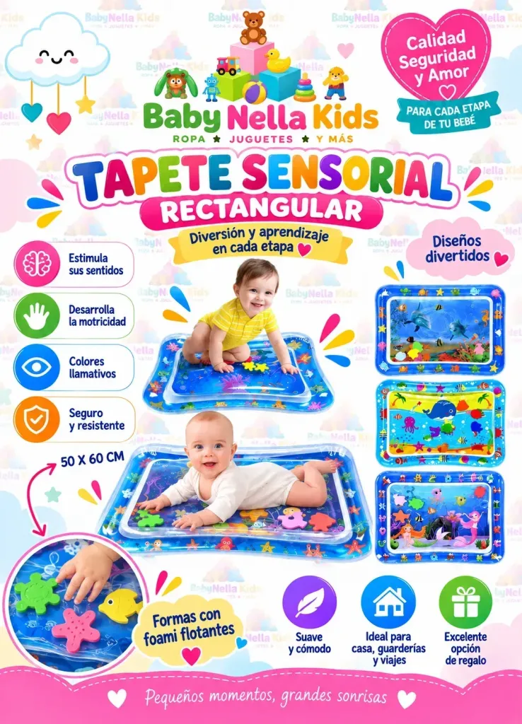 Tapete Sensorial Rectangular para Bebé