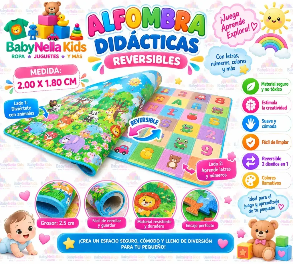 Alfombra Didáctica Reversible 2mt x 1.80cm