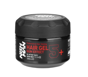 NISH MAN HAIR STYLING GUMMY GEL CASUAL 5+ ROJO 300ML