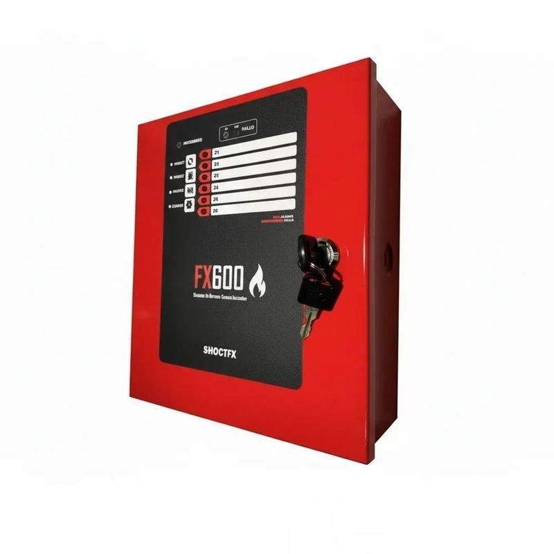 Panel de Alarma contra Incendio Shoctix FX-600 Convencional de 6 Zonas